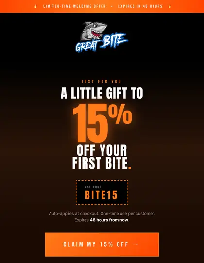Welcome series email three — first-purchase offer design