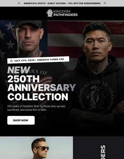 Anniversary campaign email design